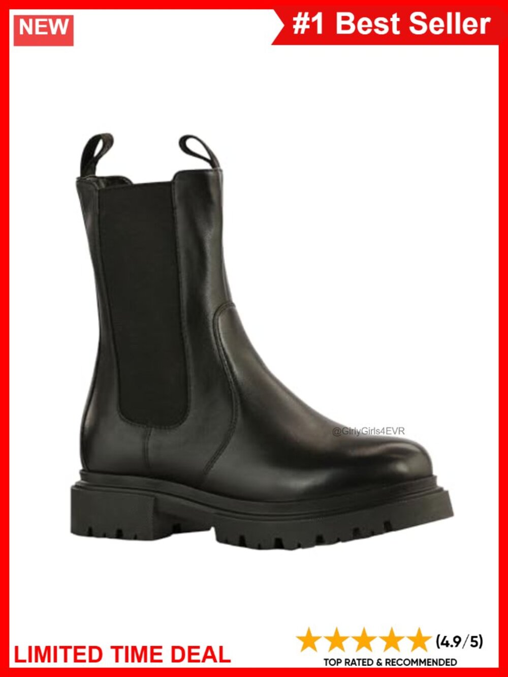 Women's Genuine Leather Ankle Boots Block Heel Cushioned Insole Zip Closure